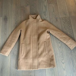 J. Crew camel coat with zipper